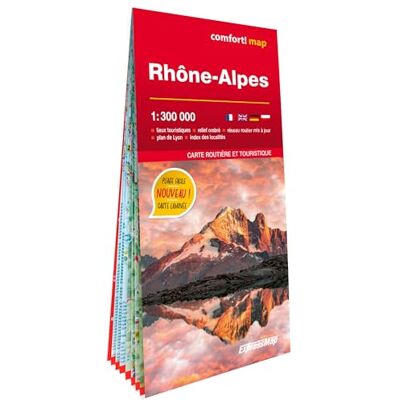 EXPRESSMAP Rhône-Alpes 1/300.000 (carte grand format laminée) EXPRESSMAP Rhône-Alpes 1/300.000 (carte grand format laminée)