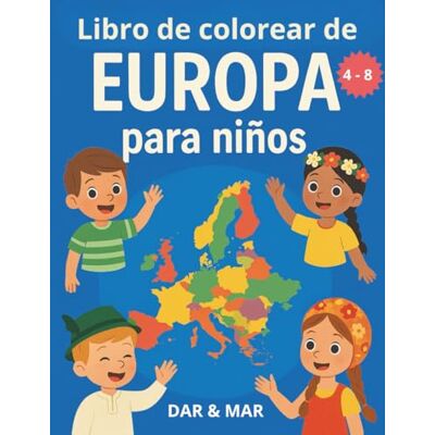 DAR & MAR Libro de colorear de Europa para niños DAR & MAR Libro de colorear de Europa para niños