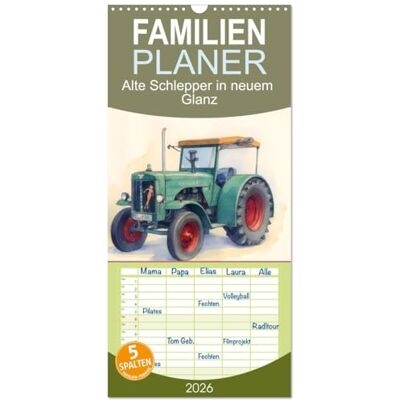 Kleemann, Claudia Familienplaner 2026 Alte Schlepper in neuem Glanz mit 5 Spalten (Wandkalender, 21 x 45 cm) : Historische Modelle von 1951 bis 1968 Kleemann, Claudia Familienplaner 2026 Alte Schlepper in neuem Glanz mit 5 Spalten (Wandkalender, 21 x 45 cm) : Historische Modelle von 1951 bis 1968