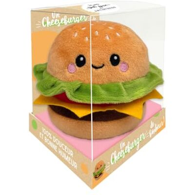 Larousse Un cheeseburger de bonheur Squish antistress: Coffret avec une mini-peluche et 1 carnet ludique Larousse Un cheeseburger de bonheur Squish antistress: Coffret avec une mini-peluche et 1 carnet ludique