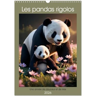 CALVENDO Les pandas rigolos Une année de douceur et de rires (Calendrier mural 2026 DIN A3 vertical), calendrier mensuel CALVENDO Les pandas rigolos Une année de douceur et de rires (Calendrier mural 2026 DIN A3 vertical), calendrier mensuel
