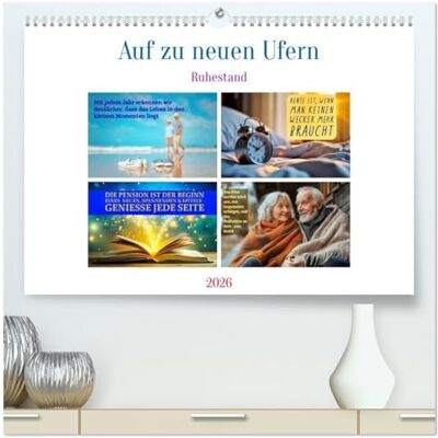 Michel, Susan Auf zu neuen Ufern Ruhestand (hochwertiger Premium Wandkalender 2026 DIN A2 quer), Kunstdruck in Hochglanz: Neuer Kurs, neue Freiheit. Michel, Susan Auf zu neuen Ufern Ruhestand (hochwertiger Premium Wandkalender 2026 DIN A2 quer), Kunstdruck in Hochglanz: Neuer Kurs, neue Freiheit.