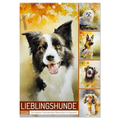 Löwer, Sabine Lieblingshunde (Wandkalender 2026 DIN A2 hoch), Monatskalender: Die besten Freunde des Menschen in Aquarell Löwer, Sabine Lieblingshunde (Wandkalender 2026 DIN A2 hoch), Monatskalender: Die besten Freunde des Menschen in Aquarell