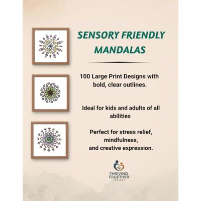 Pro-Ject SENSORY FRIENDLY MANDALAS: 100 Large Print Designs with bold, clear outlines Pro-Ject SENSORY FRIENDLY MANDALAS: 100 Large Print Designs with bold, clear outlines