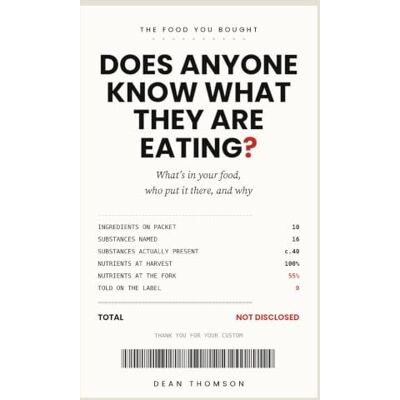 Thomson Does Anyone Know What They Are Eating?: The hidden truth about how modern food is really made, why so little of it is fresh and what that's doing to your health Thomson Does Anyone Know What They Are Eating?: The hidden truth about how modern food is really made, why so little of it is fresh and what that's doing to your health