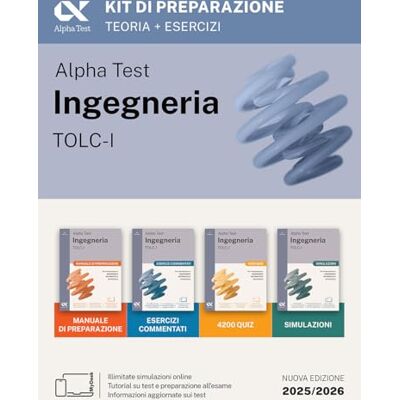 AA VV Ingegneria TOLC-I 2026-2027. Kit di preparazione. Per test di ammissione universitari. Con piattaforma e simulatore online AA VV Ingegneria TOLC-I 2026-2027. Kit di preparazione. Per test di ammissione universitari. Con piattaforma e simulatore online