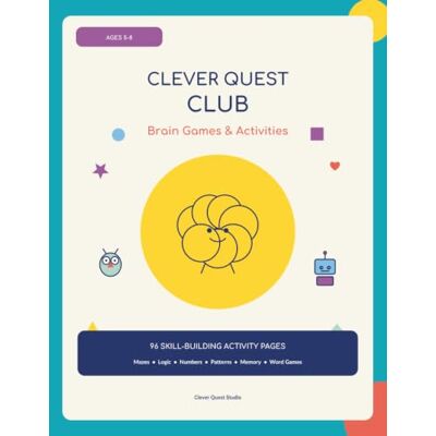 Garmin Clever Quest Club Brain Games & Activities: Skill-Building Activity Pages for Kids Ages 5-8 Garmin Clever Quest Club Brain Games & Activities: Skill-Building Activity Pages for Kids Ages 5-8