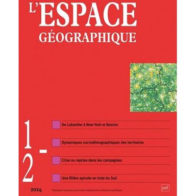 Xxx Espace géographique n° 1/2-2024 Xxx Espace géographique n° 1/2-2024