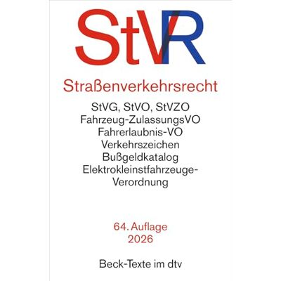 Dtv Straßenverkehrsrecht. StVR: Straßenverkehrsgesetz, Straßenverkehrs-Ordnung mit farbiger Wiedergabe der Verkehrszeichen, ... Rechtsstand: 15. November 2025: 5015 Dtv Straßenverkehrsrecht. StVR: Straßenverkehrsgesetz, Straßenverkehrs-Ordnung mit farbiger Wiedergabe der Verkehrszeichen, ... Rechtsstand: 15. November 2025: 5015