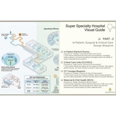 Super Specialty Hospital design Visual Guide PART-2: In-Patient, Surgical & Critical Care Design Blueprint For Interior & architecture students Super Specialty Hospital design Visual Guide PART-2: In-Patient, Surgical & Critical Care Design Blueprint For Interior & architecture students