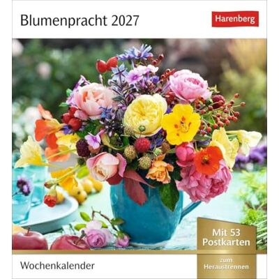 Harenberg Blumenpracht Postkartenkalender 2027 Wochenkalender mit 53 Postkarten: Kalender mit 53 traumhaften Fotos von Blumensträußen und Blüten. Blumen-Kalender 2027 mit Postkarten Harenberg Blumenpracht Postkartenkalender 2027 Wochenkalender mit 53 Postkarten: Kalender mit 53 traumhaften Fotos von Blumensträußen und Blüten. Blumen-Kalender 2027 mit Postkarten
