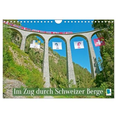 CALVENDO In treno attraverso le montagne svizzere (calendario da parete 2026 DIN A4 quer), Calendario mensile: In treno attraverso le montagne svizzere: attraverso la montagna e la valle ( CALVENDO In treno attraverso le montagne svizzere (calendario da parete 2026 DIN A4 quer), Calendario mensile: In treno attraverso le montagne svizzere: attraverso la montagna e la valle (