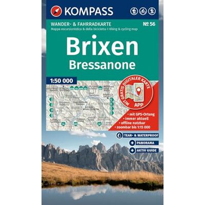 Xxx 56 Brixen Bressanone: Wander- und Fahrradkarte in einem inklusive Offline-Verwendung in der KOMPASS-App. Wander-& Radwege. Panorama. Skitouren. Langlaufen. Reiten. Xxx 56 Brixen Bressanone: Wander- und Fahrradkarte in einem inklusive Offline-Verwendung in der KOMPASS-App. Wander-& Radwege. Panorama. Skitouren. Langlaufen. Reiten.