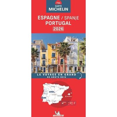 Michelin ESPAGNE PORTUGAL SPANJE 11734 2026: wegenkaart 1:1 000 000 Michelin ESPAGNE PORTUGAL SPANJE 11734 2026: wegenkaart 1:1 000 000