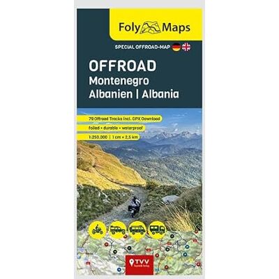 Schempp, Martin FolyMaps OFFROAD Montenegro and Albania 1:250 000: Special map with over 75 off-road tracks Schempp, Martin FolyMaps OFFROAD Montenegro and Albania 1:250 000: Special map with over 75 off-road tracks