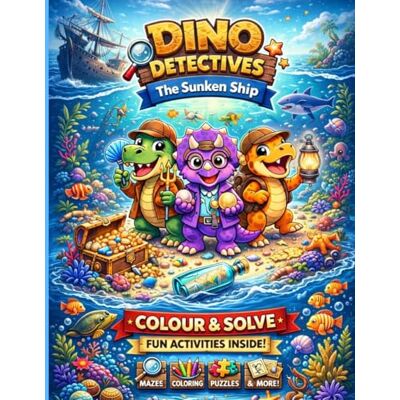Garmin Dino Detectives: The Sunken Ship: A Fun Colour & Solve Dinosaur Activity Book for Kids Aged 4-8 Garmin Dino Detectives: The Sunken Ship: A Fun Colour & Solve Dinosaur Activity Book for Kids Aged 4-8
