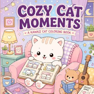 Daisy Tech COZY CAT MOMENTS: A Kawaii Cat Coloring Book Daisy Tech COZY CAT MOMENTS: A Kawaii Cat Coloring Book