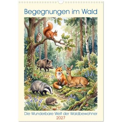Roland Begegnungen im Wald (Wandkalender 2027 DIN A3 hoch), Monatskalender: Die Wilden Bewohner unserer Wälder Roland Begegnungen im Wald (Wandkalender 2027 DIN A3 hoch), Monatskalender: Die Wilden Bewohner unserer Wälder