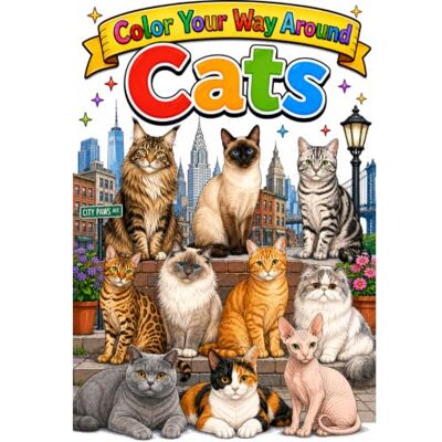Griffin Color Your Way Around Cats Griffin Color Your Way Around Cats