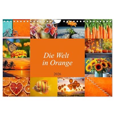 Michel, Susan Die Welt in Orange (Wandkalender 2026 DIN A4 quer), Monatskalender: Ein Jahr voller Energie und Lebenslust Michel, Susan Die Welt in Orange (Wandkalender 2026 DIN A4 quer), Monatskalender: Ein Jahr voller Energie und Lebenslust