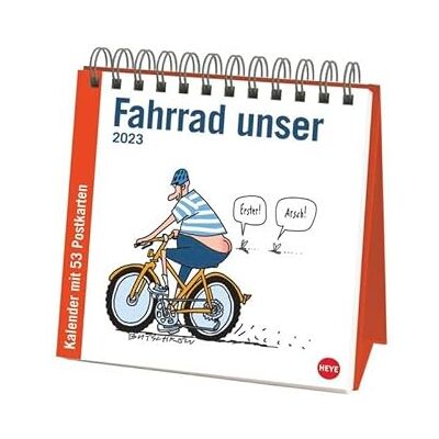 Heye Butschkow: bicicletta il nostro calendario di cartoline premium 2023. Piccolo calendario da posizionare con fumetti settimanali come cartolina da collezionare e inviare. Heye Butschkow: bicicletta il nostro calendario di cartoline premium 2023. Piccolo calendario da posizionare con fumetti settimanali come cartolina da collezionare e inviare.