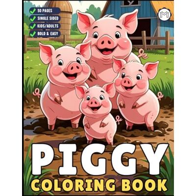 ART 50 Pages Single Sided Cute Pig Coloring Book Gift for Adults Men Women Kids Young Boys Girls Teens Cool Piggy Coloring Activity Book for Children ... Relief Cozy Farm Pig Animal Coloring Pages ART 50 Pages Single Sided Cute Pig Coloring Book Gift for Adults Men Women Kids Young Boys Girls Teens Cool Piggy Coloring Activity Book for Children ... Relief Cozy Farm Pig Animal Coloring Pages
