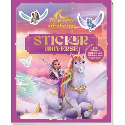 Panini Unicorn Academy: Sticker Universe: Stickersammlung mit Glitzersticker, Sticker zum Ausmalen und normalen Sticker Panini Unicorn Academy: Sticker Universe: Stickersammlung mit Glitzersticker, Sticker zum Ausmalen und normalen Sticker