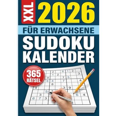 ART Sudoku kalender 2026: 365 Logikrätsel für Erwachsene und ältere Menschen – Großformat für entspannte Rätselzeit ART Sudoku kalender 2026: 365 Logikrätsel für Erwachsene und ältere Menschen – Großformat für entspannte Rätselzeit