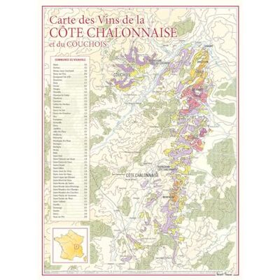 BENOIT FRANCE CARTE DES VINS DE LA COTE CHALONNAISE ET DU COUCHOIS BENOIT FRANCE CARTE DES VINS DE LA COTE CHALONNAISE ET DU COUCHOIS