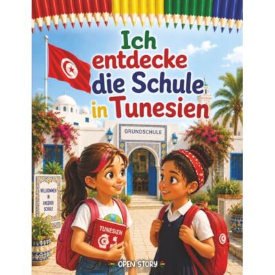 Open Story Ich entdecke die Schule in Tunesien: Illustriertes Kinderbuch mit Fragen und Ausmalbildern Eine lehrreiche Entdeckungsreise über Kittel-Uniformen, ... Unterricht, Brik und tunesische Traditionen Open Story Ich entdecke die Schule in Tunesien: Illustriertes Kinderbuch mit Fragen und Ausmalbildern Eine lehrreiche Entdeckungsreise über Kittel-Uniformen, ... Unterricht, Brik und tunesische Traditionen