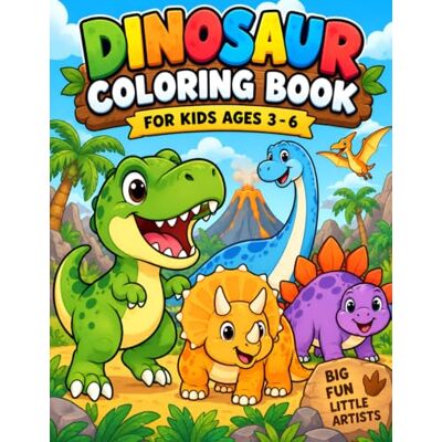 K&M Dinosaur Coloring Book for Kids: Fun and Easy Dinosaur Coloring Pages for Boys and Girls Ages 3–6 Cute, Playful Prehistoric Creatures for Preschool and Kindergarten K&M Dinosaur Coloring Book for Kids: Fun and Easy Dinosaur Coloring Pages for Boys and Girls Ages 3–6 Cute, Playful Prehistoric Creatures for Preschool and Kindergarten
