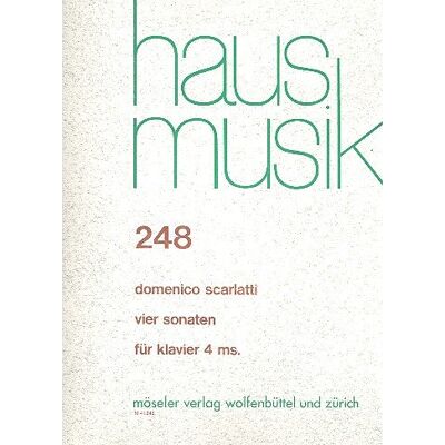 Schott Four sonatas: 248. piano (4 hands). Schott Four sonatas: 248. piano (4 hands).