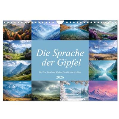 Seltmann, Anne Die Sprache der Gipfel (Wandkalender 2026 DIN A4 quer), Monatskalender: Ein Streifzug in Majestätische Bergwelten. Seltmann, Anne Die Sprache der Gipfel (Wandkalender 2026 DIN A4 quer), Monatskalender: Ein Streifzug in Majestätische Bergwelten.