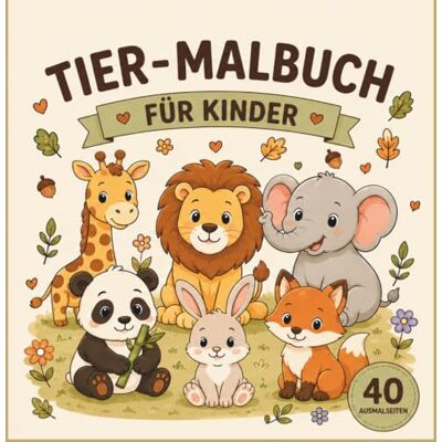 ART Tier-Malbuch für Kinder: Einfache und Niedliche Tiere zum Ausmalen ART Tier-Malbuch für Kinder: Einfache und Niedliche Tiere zum Ausmalen