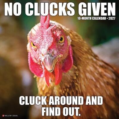 Willow Creek Press No Clucks Given 2027 Wall Willow Creek Press No Clucks Given 2027 Wall