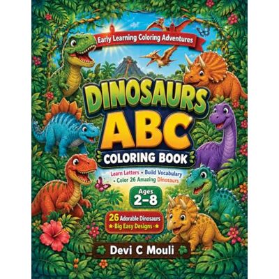 Devi Dinosaurs ABC Coloring Book for Kids Ages 2 and Up (Line Art): Learn the Alphabet with T-Rex, Triceratops, Stegosaurus & More! Fun Dino Activity Book for Toddlers & Preschoolers Devi Dinosaurs ABC Coloring Book for Kids Ages 2 and Up (Line Art): Learn the Alphabet with T-Rex, Triceratops, Stegosaurus & More! Fun Dino Activity Book for Toddlers & Preschoolers
