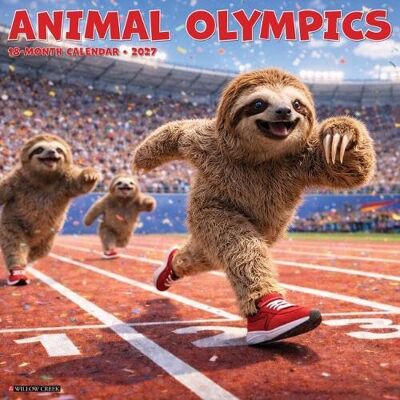 Willow Creek Press Animal Olympics 2027 Wall Willow Creek Press Animal Olympics 2027 Wall