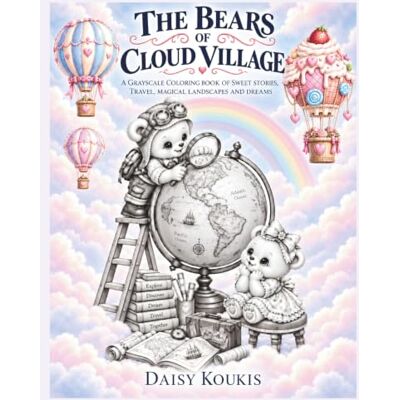 Daisy Tech The Bears Of Cloud Village: A Whimsical Grayscale Coloring Book of Teddy Bears, Magical Journeys, European Cities, Dreamy Landscapes & Sweet Treats — 60 Illustrations for All Ages Daisy Tech The Bears Of Cloud Village: A Whimsical Grayscale Coloring Book of Teddy Bears, Magical Journeys, European Cities, Dreamy Landscapes & Sweet Treats — 60 Illustrations for All Ages