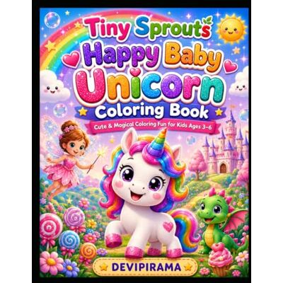 Devi Tiny Sprouts: Happy Baby Unicorn Coloring Book: Cute & Magical Coloring Fun for Kids Ages 3–6 Devi Tiny Sprouts: Happy Baby Unicorn Coloring Book: Cute & Magical Coloring Fun for Kids Ages 3–6