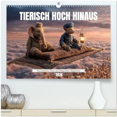 Fotografie, Mb Tierisch hoch hinaus Fantastische Tiere auf fliegenden Teppichen (hochwertiger Premium Wandkalender 2026 DIN A2 quer), Kunstdruck in Hochglanz: ... Motive und emotionale Bildwelten lieben. Fotografie, Mb Tierisch hoch hinaus Fantastische Tiere auf fliegenden Teppichen (hochwertiger Premium Wandkalender 2026 DIN A2 quer), Kunstdruck in Hochglanz: ... Motive und emotionale Bildwelten lieben.