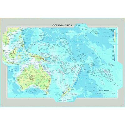 LIBRERIA GEOGRAFICA Oceania fisica e politica Carta Murale LIBRERIA GEOGRAFICA Oceania fisica e politica Carta Murale