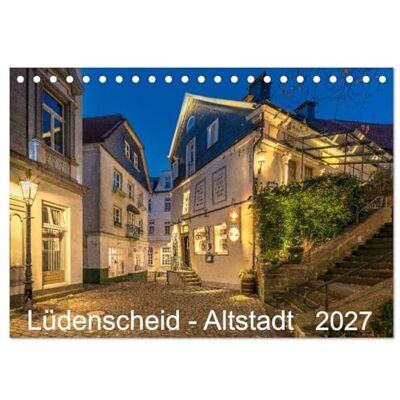 CALVENDO Lüdenscheid La città vecchia 2027 (calendario da tavolo 2027 DIN A5 orizzontale), calendario mensile: le case più antiche fotografate con la fotocamera sull'ora blu CALVENDO Lüdenscheid La città vecchia 2027 (calendario da tavolo 2027 DIN A5 orizzontale), calendario mensile: le case più antiche fotografate con la fotocamera sull'ora blu