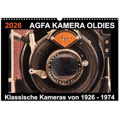 Fraatz, Barbara AGFA KAMERA OLDIES Klassische Kameras von 1926 1974 (Wandkalender 2026 DIN A3 quer), Monatskalender: In diesem hochwertigen ... Vergangenheit der Fotografie zurück versetzt. Fraatz, Barbara AGFA KAMERA OLDIES Klassische Kameras von 1926 1974 (Wandkalender 2026 DIN A3 quer), Monatskalender: In diesem hochwertigen ... Vergangenheit der Fotografie zurück versetzt.