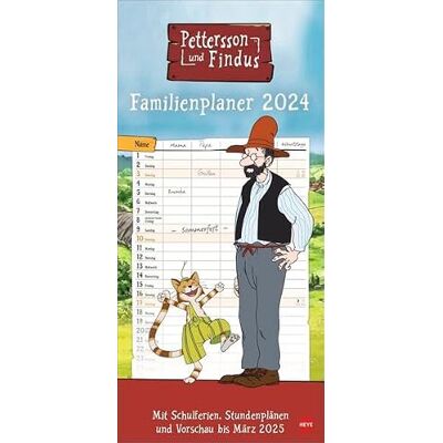 Heye Pettersson e Findus Family Planner 2024 Calendario familiare con il popolare libro di immagini Duo. Pratico calendario da parete con 5 colonne. Planner da parete illustrato con cura per famiglie. Heye Pettersson e Findus Family Planner 2024 Calendario familiare con il popolare libro di immagini Duo. Pratico calendario da parete con 5 colonne. Planner da parete illustrato con cura per famiglie.