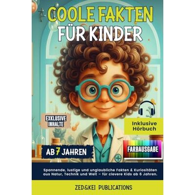 Publications, Zed and Kei Coole Fakten für Kinder: Spannende, lustige und unglaubliche Fakten & Kuriositäten aus Natur, Technik und Welt – für clevere Kids ab 7 Jahren. Farbausgabe mit Audio Publications, Zed and Kei Coole Fakten für Kinder: Spannende, lustige und unglaubliche Fakten & Kuriositäten aus Natur, Technik und Welt – für clevere Kids ab 7 Jahren. Farbausgabe mit Audio