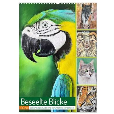Spreider, Michaela Beseelte Blicke Lebendig gemalte und berührende Tierporträts (Wandkalender 2026 DIN A2 hoch), Monatskalender: Ausdrucksstark gemalte Tierporträts. Spreider, Michaela Beseelte Blicke Lebendig gemalte und berührende Tierporträts (Wandkalender 2026 DIN A2 hoch), Monatskalender: Ausdrucksstark gemalte Tierporträts.