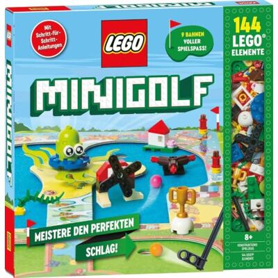 Panini LEGO® Minigolf: Buch mit Bauanleitungen (56 Seiten) + 144 LEGO® Elemente + 2 Papierbogen mit vorgestanzten Teilen + 2 Filzbogen + 9 Minigolfbälle aus Holz + 2 Minigolfplatzbogen Panini LEGO® Minigolf: Buch mit Bauanleitungen (56 Seiten) + 144 LEGO® Elemente + 2 Papierbogen mit vorgestanzten Teilen + 2 Filzbogen + 9 Minigolfbälle aus Holz + 2 Minigolfplatzbogen