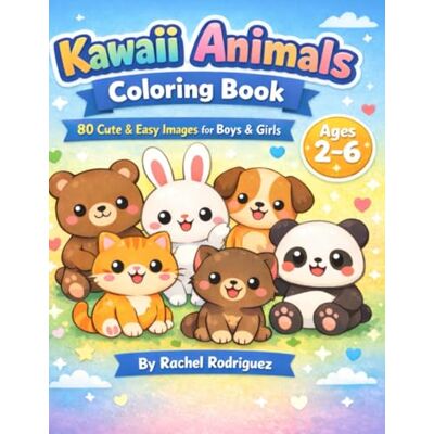 Rodriguez Kawaii Animals Coloring Book for Kids Ages 3–7: 80 Super Cute and Easy Baby Animal Designs to Color – Fun, Simple, and Perfect for Toddlers and Preschoolers Rodriguez Kawaii Animals Coloring Book for Kids Ages 3–7: 80 Super Cute and Easy Baby Animal Designs to Color – Fun, Simple, and Perfect for Toddlers and Preschoolers