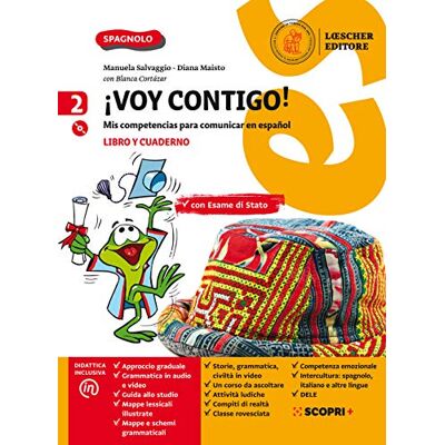 Salvaggio, Manuela ¡Voy contigo! Mis competencias para comunicar en español. Libro del alumno y Cuaderno de ejercicios. Per la Scuola media. Con e-book. Con espansione online. Con CD-Audio (Vol. 2) Salvaggio, Manuela ¡Voy contigo! Mis competencias para comunicar en español. Libro del alumno y Cuaderno de ejercicios. Per la Scuola media. Con e-book. Con espansione online. Con CD-Audio (Vol. 2)