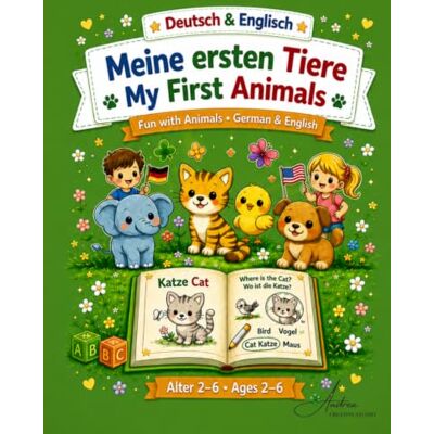 Creative Mein erstes Deutsch-Englisch Lernbuch: Tiere: Spielerisch Englisch lernen für Kinder von 2-6 Jahren Mit Bildern, einfachen Übungen und Rätseln für Vorschule & Kindergarten Creative Mein erstes Deutsch-Englisch Lernbuch: Tiere: Spielerisch Englisch lernen für Kinder von 2-6 Jahren Mit Bildern, einfachen Übungen und Rätseln für Vorschule & Kindergarten